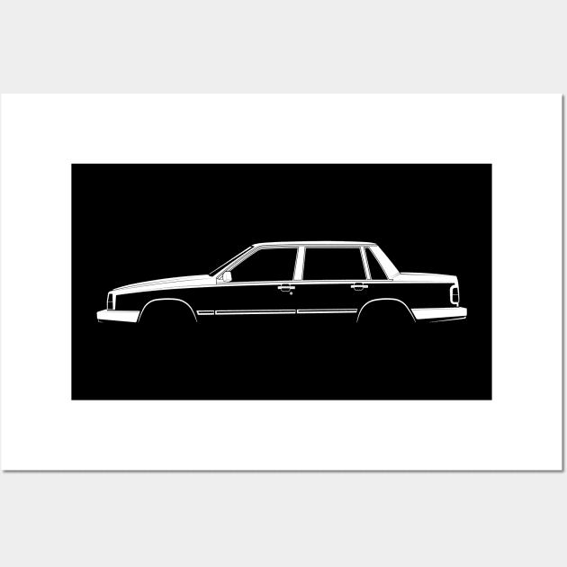 Volvo 760 Silhouette Wall Art by Car-Silhouettes